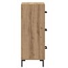 vidaXL Credenza Rovere artigianale 34,5 x 34 x 90 cm Legno multistrato