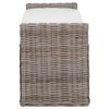 vidaXL Panchina con contenitore Grigio 110 x 40 x 50 cm Rattan