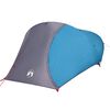 vidaXL Tenda da Campeggio a Cupola per 4 Persone Blu Impermeabile