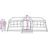 vidaXL Tenda Familiare con tetto Blu e Grigio 622 x 295 x 238 cm