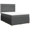 vidaXL Giroletto a Molle con Materasso Grigio Scuro 140x190 cm Tessuto