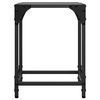 vidaXL Tavolini da Salotto con Piano Vetro Nero 2pz 30x30x40cm Acciaio