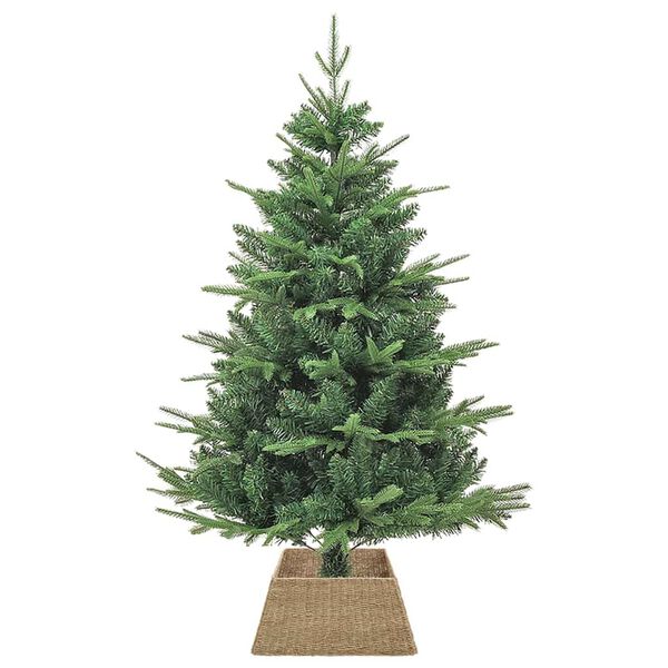 vidaXL Collare per Albero di Natale Marrone 50 x 50 x 25 cm seagrass