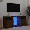 vidaXL Mobile Porta TV con Luci LED Rovere Marrone 120x30x50 cm