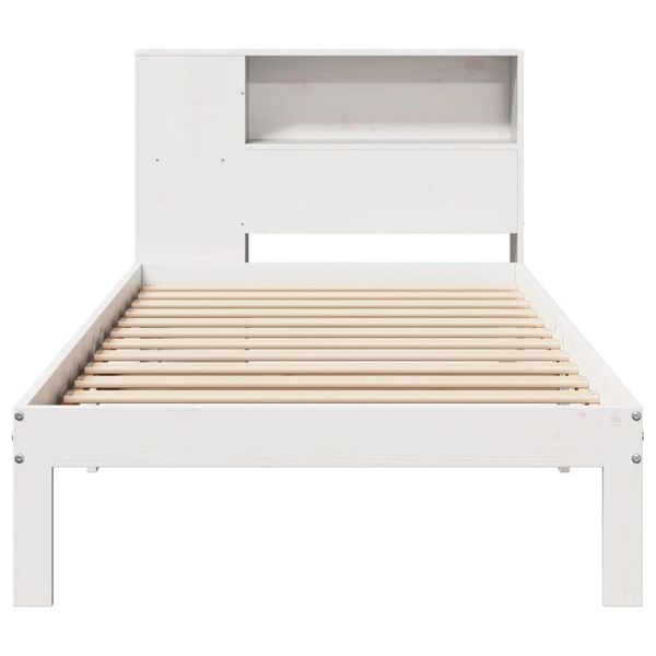 vidaXL Letto Libreria senza Materasso Bianco 100x200 cm Legno di Pino