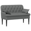 vidaXL Loveseat con bottoni imbottiti Grigio Scuro 111 x 68 x 80 cm