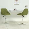 vidaXL Sedie da Pranzo Girevoli 2 pz Verde Chiaro in Velluto