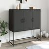 vidaXL Credenza Nera 100,5x39x107 cm in Acciaio