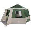 vidaXL Tenda da campeggio per 12 persone 10 persona Verde e Bianco