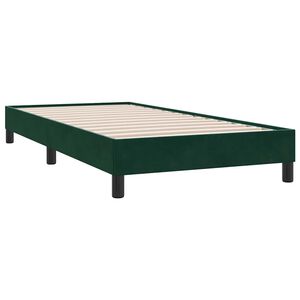 vidaXL Giroletto senza Materasso Verde Scuro 80x220 cm in Velluto