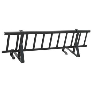 vidaXL Guardia per neve sul tetto Nero 100 x 29,5 x 34,5 cm Acciaio