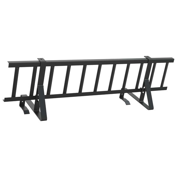 vidaXL Guardia per neve sul tetto Nero 100 x 29,5 x 34,5 cm Acciaio