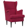vidaXL Poltrona Rosso Vino Velluto