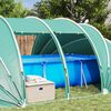 vidaXL Tenda da piscina a cupola Blu 640 x 432 x 205 cm