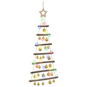 vidaXL Albero di Natale appeso con palle 90 cm 30 LED Multicolore