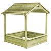 vidaXL Casetta da Giardino con Sabbiera 128x120x145cm in Legno di Pino