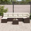 vidaXL Set di divani con cuscino 7 pcs polyrattan