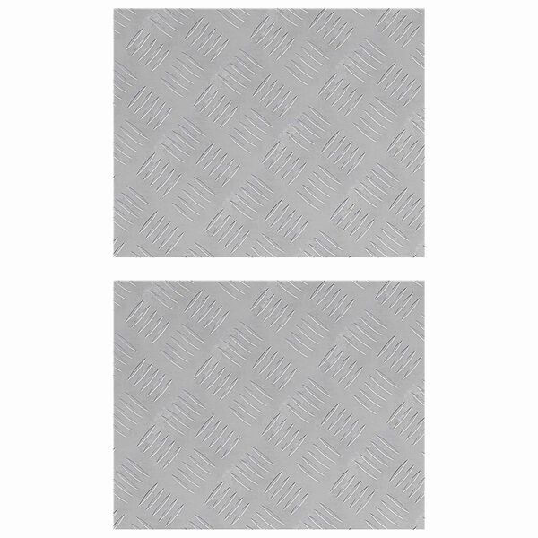 vidaXL Gradini per Scale 2 pcs Argento 50 x 40 cm Alluminio