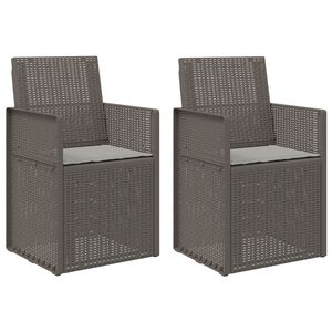 vidaXL Sedie da pranzo da giardino 2 pz Grigio Chiaro PP