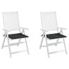 vidaXL Cuscini per Sedia 2 pz Neri 50x50x4 cm in Tessuto Oxford