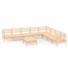 vidaXL Set Salotto da Giardino 9 pz in Legno Massello di Pino