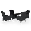 vidaXL Set da Pranzo da Giardino 5 pz Grigio Scuro
