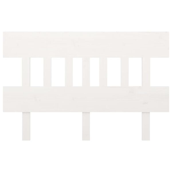 vidaXL Testiera per Letto Bianca 138,5x3x81 cm Legno Massello di Pino