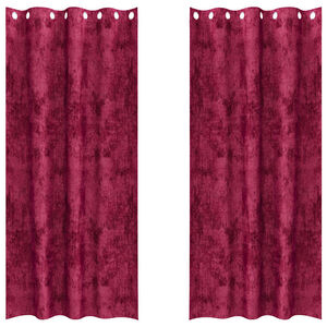 vidaXL Tende in Velluto 2 pcs Rosso vino 245 x 140 cm Velluto
