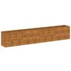 vidaXL Letto rialzato da giardino 385x50x69 cm in acciaio Corten