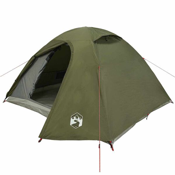 vidaXL Tenda da Campeggio a Cupola 3 Persone Verde Oliva Impermeabile