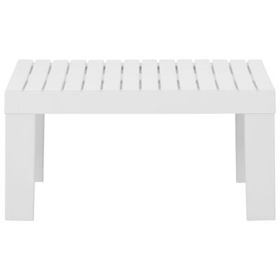 vidaXL Tavolino da Salotto per Giardino in Plastica Bianco