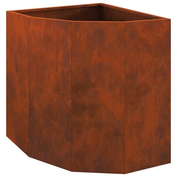vidaXL Vaso d'angolo Ruggine 45 x 45 x 50 cm acciaio corten