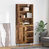 vidaXL Credenza con cassetto 2 pcs Legno vecchio Legno multistrato