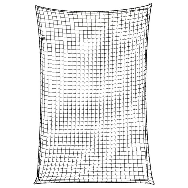 vidaXL Rete per Rimorchio con Corda Elastica Nero 3x2 m in PP