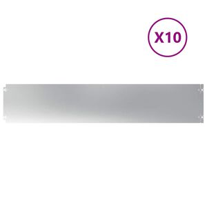 vidaXL Bordure per Prato 10 pz 20x103 cm Acciaio Zincato