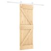 vidaXL Porta scorrevole Naturale e Bianco 70 x 210 cm
