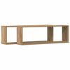 vidaXL Scaffali da parete A parete 2 pz Rovere Artigianale
