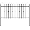 vidaXL Recinzione a punte ASTEN 200 x 150 cm Nero