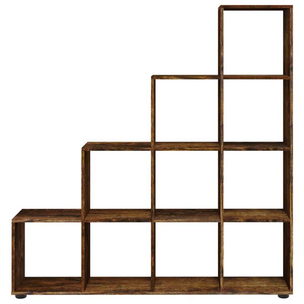 vidaXL Libreria a Scala Rovere Fumo 142 cm in Legno Multistrato