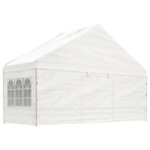 vidaXL Gazebo con Tetto Bianco 5,88x2,23x3,75 m in Polietilene