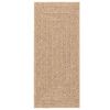 vidaXL Tappeto ZIZUR Beige 80x200 cm Aspetto Iuta Interni ed Esterni