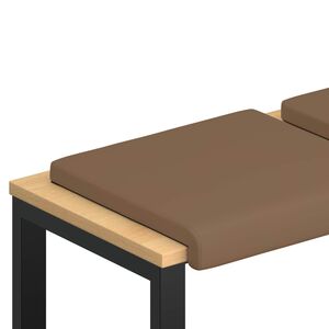 vidaXL Cuscino per panchina 2 pz Similpelle Cappuccino