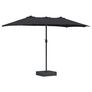 vidaXL Ombrello da giardino 385 x 209 x 244 cm Poliestere e Acciaio