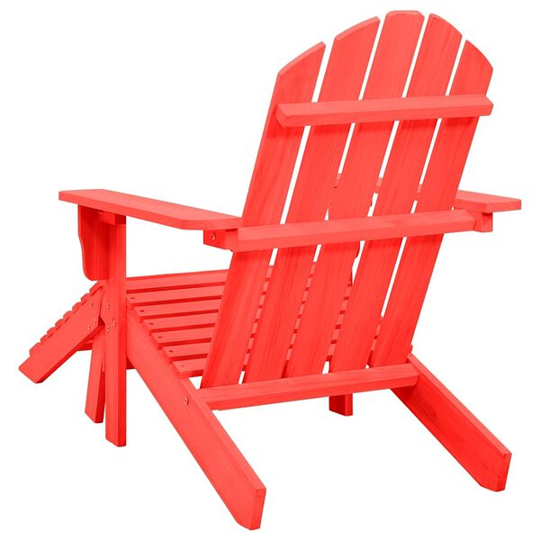 vidaXL Sedia Giardino Adirondack con Ottomana Massello di Abete Rossa