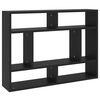vidaXL Scaffale a Parete Nero 75x16x55 cm in Legno Multistrato