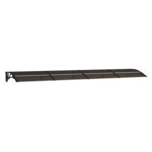 vidaXL Tettoia per Porta Nera 350x75 cm Policarbonato