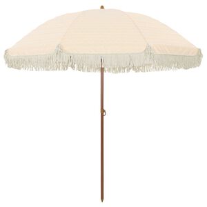 vidaXL Ombrellone da Spiaggia 205 x 205 x 210 cm Poliestere e Acciaio