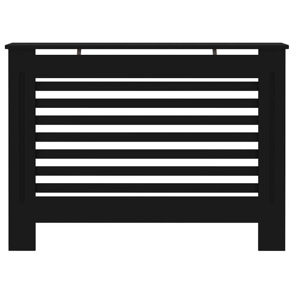 vidaXL Copertura per Radiatore Nera 112x19x81,5 cm in MDF