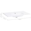 vidaXL Lavabo da Incasso 900x460x105 mm in SMC Bianco