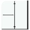 vidaXL Box Doccia Pieghevole a Libro 2 Pannelli in ESG 120x140 cm Nero